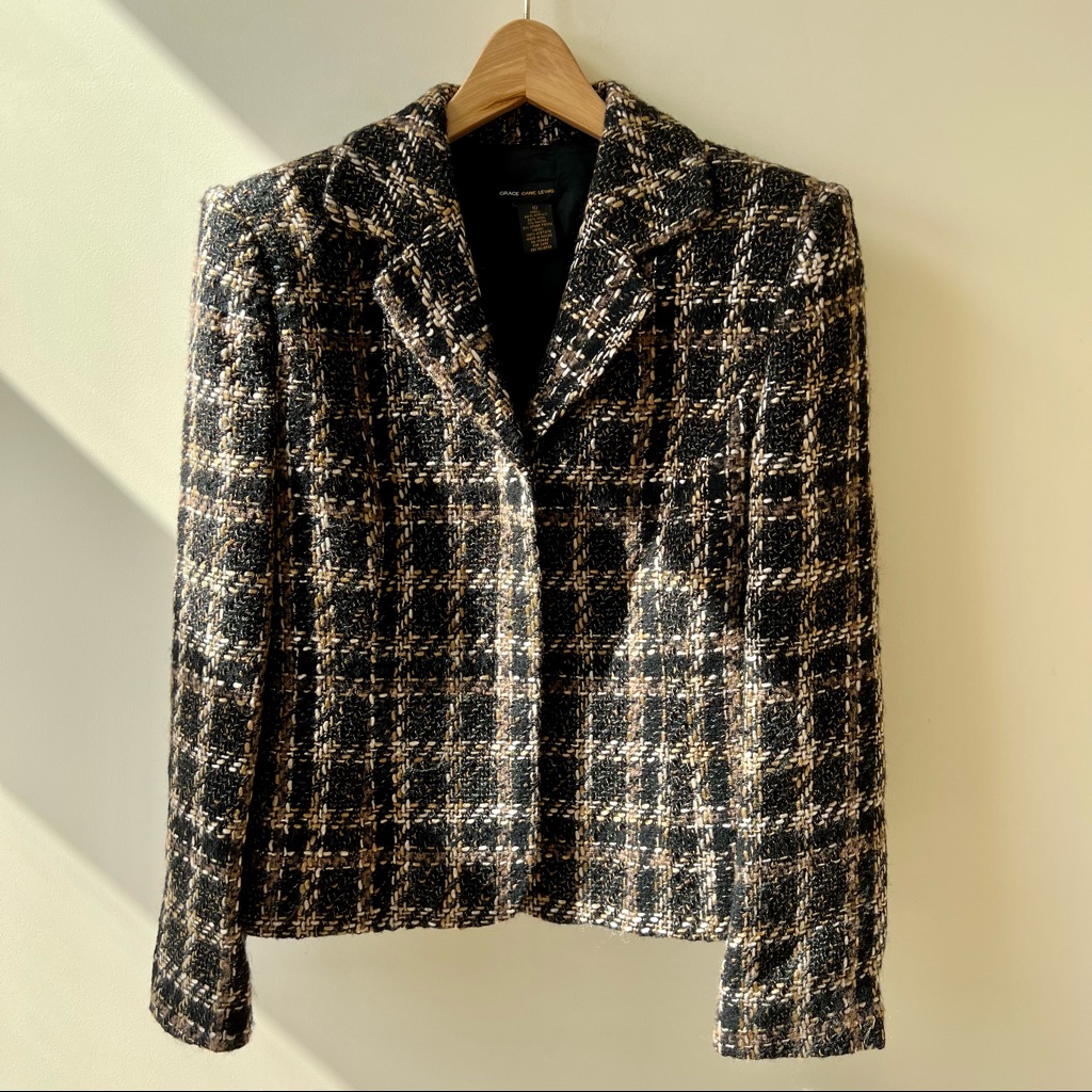 Tweed Pattern Blazer
